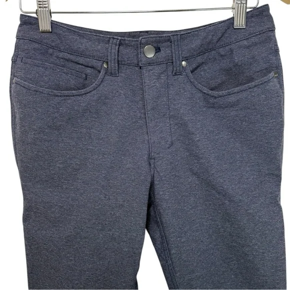 SOLD LULULEMON ABC Pant Skinny *Tech Canvas 32" Size 28 Heathered Deep Navy - Picture 5 of 11